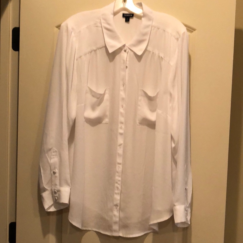 Long sleeve dress blouse from Torrid, plus size 2x - worn once.